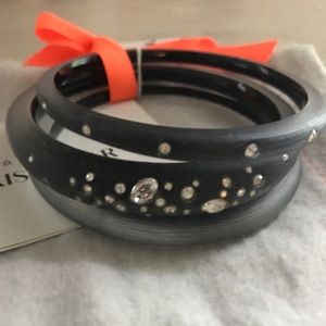 Set of tree Alexis Bittar Grey Bangle Bracelets